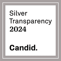 Square graphic with text "silver transparency 2024" at the top and "candid." at the bottom, all inside a border on a light background.